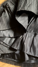 Load image into Gallery viewer, Darling 1950’s Vintage Little Black Pleated Chiffon Dress by Jonny Herbert