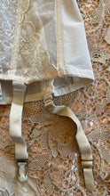 Load image into Gallery viewer, Deadstock 1950’s Vintage white Satin and Lace Bustier by Lady Marlene