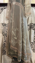 Load image into Gallery viewer, Old Stock 2000’s era Sage Green Embroidered Net and Cotton Dress by Nataya