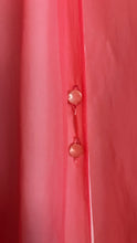 Load image into Gallery viewer, Pretty 1950’s 1960s coral pink chiffon peignoir robe by Kayser