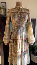 Load image into Gallery viewer, 1970’s Vintage Rose and Garden Floral Print Dress by Jody T