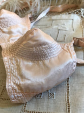 Load image into Gallery viewer, Itty Bitty 1930’s 1940’s vintage pink satin circle stitch bullet bra