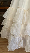 Load image into Gallery viewer, Fairytale 1980’s Vintage Dove White Silk Organza Bridal Gown by Laura Ashley