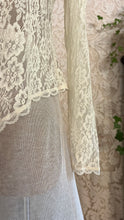 Load image into Gallery viewer, 1970's vintage ivory lace front tie Gunne Sax blouse