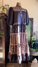 Load image into Gallery viewer, 1970’s Vintage Wild Rose Calico Drawstring Tent Dress by Young Edwardian