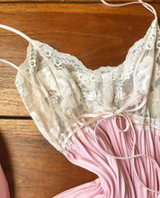 Load image into Gallery viewer, Exquisite 1970’s vintage pink pleated peignoir nightgown and robe by Lucie Ann