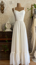 Load image into Gallery viewer, Bridal Collection 1970's vintage Dove White voile Gunne Sax maxi sundress