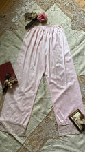 Load image into Gallery viewer, Pretty 1970’s vintage pale pink nylon pajama Pants Bottoms
