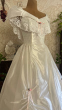 Load image into Gallery viewer, Spectacular 1980’s Vintage White Lace and Chiffon Mesh Dream Dress