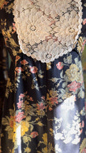 Load image into Gallery viewer, Rare 1970’s Vintage Blackberry and Morning Glory Calico dress by Young Edwardian