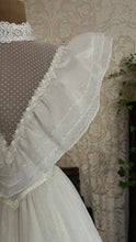 Load image into Gallery viewer, Stunning 1980’s vintage White Swiss Dot Chiffon Gunne Sax gown