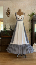 Load image into Gallery viewer, Rare 1970’s Vintage Gingham Calico Front Tie Gunne Sax Maxi Sundress