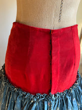Load image into Gallery viewer, Incredible Handmade Vintage Calico and Velveteen Ruffle Skirt