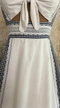 Load image into Gallery viewer, Rare 1970’s Vintage Gingham Calico Front Tie Gunne Sax Maxi Sundress