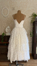 Load image into Gallery viewer, Darling 1980’s Vintage White Satin and Lace Sweetheart Dress