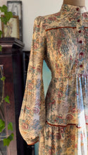 Load image into Gallery viewer, 1970’s Vintage Rose and Garden Floral Print Dress by Jody T
