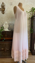 Load image into Gallery viewer, Beautiful 1970's vintage Pale Pink Chiffon Nightgown by Intime of California