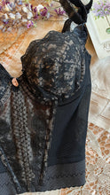 Load image into Gallery viewer, 1950’s Vintage Black Illusion Lace Longline Bra by Lilyette 36A