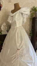 Load image into Gallery viewer, Spectacular 1980’s Vintage White Lace and Chiffon Mesh Dream Dress