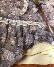 Load image into Gallery viewer, Rare 1960’s vintage Wisteria Purple Black Label Gunne Sax Maxi Dress