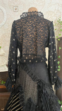 Load image into Gallery viewer, Outrageous 1970’s 1980’s Vintage Black and Gold Italian Dress
