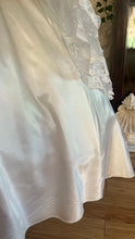 Load image into Gallery viewer, Incredible 1980’s Vintage White Satin and Tiered Lace Strapless Dream Dress