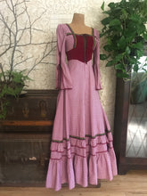 Load image into Gallery viewer, 1960’s Vintage Velveteen Gingham Black Label Gunne Sax Dress