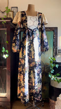 Load image into Gallery viewer, Rare 1970’s Vintage Blackberry and Morning Glory Calico dress by Young Edwardian