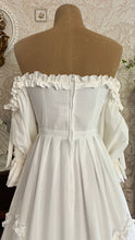 Load image into Gallery viewer, Fairytale 1984 Vintage Off the Shoulder White Cotton Bridal Gown by Laura Ashley