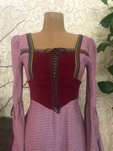 Load image into Gallery viewer, 1960’s Vintage Velveteen Gingham Black Label Gunne Sax Dress