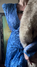 Load image into Gallery viewer, Sale~ 1980’s Vintage Royal Blue Lace Dress by A La Carte