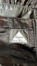 Load image into Gallery viewer, Gorgeous 1980’s Vintage Black Leather Tiered Wiggle Dress