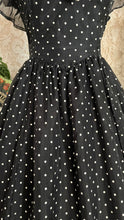 Load image into Gallery viewer, The 3 Shadows 1980’s Vintage Black and White Swiss Dot Gunne Sax Dress