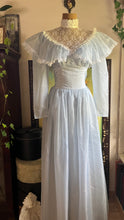 Load image into Gallery viewer, 1980’s Vintage Powder Blue Swiss Dot Jessica McClintock Bridal Gunne Sax Dress