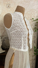 Load image into Gallery viewer, Handmade Vintage White Floral Lace Vest