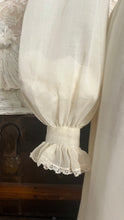 Load image into Gallery viewer, 1970’s vintage ivory voile and lace midi Gunne Sax dress