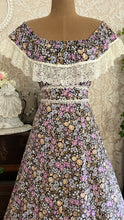Load image into Gallery viewer, Absolutely Beautiful 1970’s Vintage Purple Floral Print Dress by Montgomery Ward