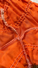 Load image into Gallery viewer, Darling 1970’s vintage orange ruffle long leg bloomer panties l