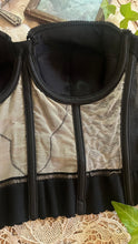 Load image into Gallery viewer, Gorgeous 1950’s Vintage Black Illusion Lace Bustier by Lady Marlene 34C