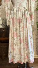 Load image into Gallery viewer, 1980’s vintage Ivory Rose Print Laura Ashley dress