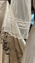 Load image into Gallery viewer, Pretty 2000’s Y2K era Ivory and White Embroidered Net Dress and Slip
