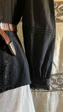 Load image into Gallery viewer, 1980's Vintage Coal Black Silk and Lace blouse by Royal Silk