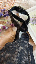 Load image into Gallery viewer, 1950’s Vintage Black Illusion Lace Longline Bra by Lilyette 36A