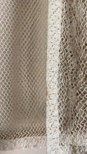 Load image into Gallery viewer, Handmade Vintage cream Fishnet and Crochet Vest