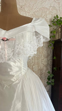 Load image into Gallery viewer, Spectacular 1980’s Vintage White Lace and Chiffon Mesh Dream Dress