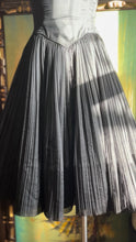 Load image into Gallery viewer, Darling 1950’s Vintage Little Black Pleated Chiffon Dress by Jonny Herbert