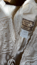 Load image into Gallery viewer, 1970’s Vintage White Natural Poplin and Lace Juliet Sleeve Gunne Sax Dress