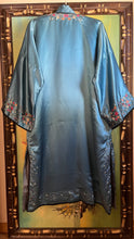 Load image into Gallery viewer, Deadstock Embroidered Blue Silk Chinese Robe