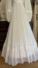 Load image into Gallery viewer, Dreamy 1970’s vintage Ivory Swiss Dot Voile Gunne Sax dress