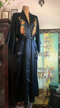 Load image into Gallery viewer, Elegant Black Satin Embroidered Dragon Robe
